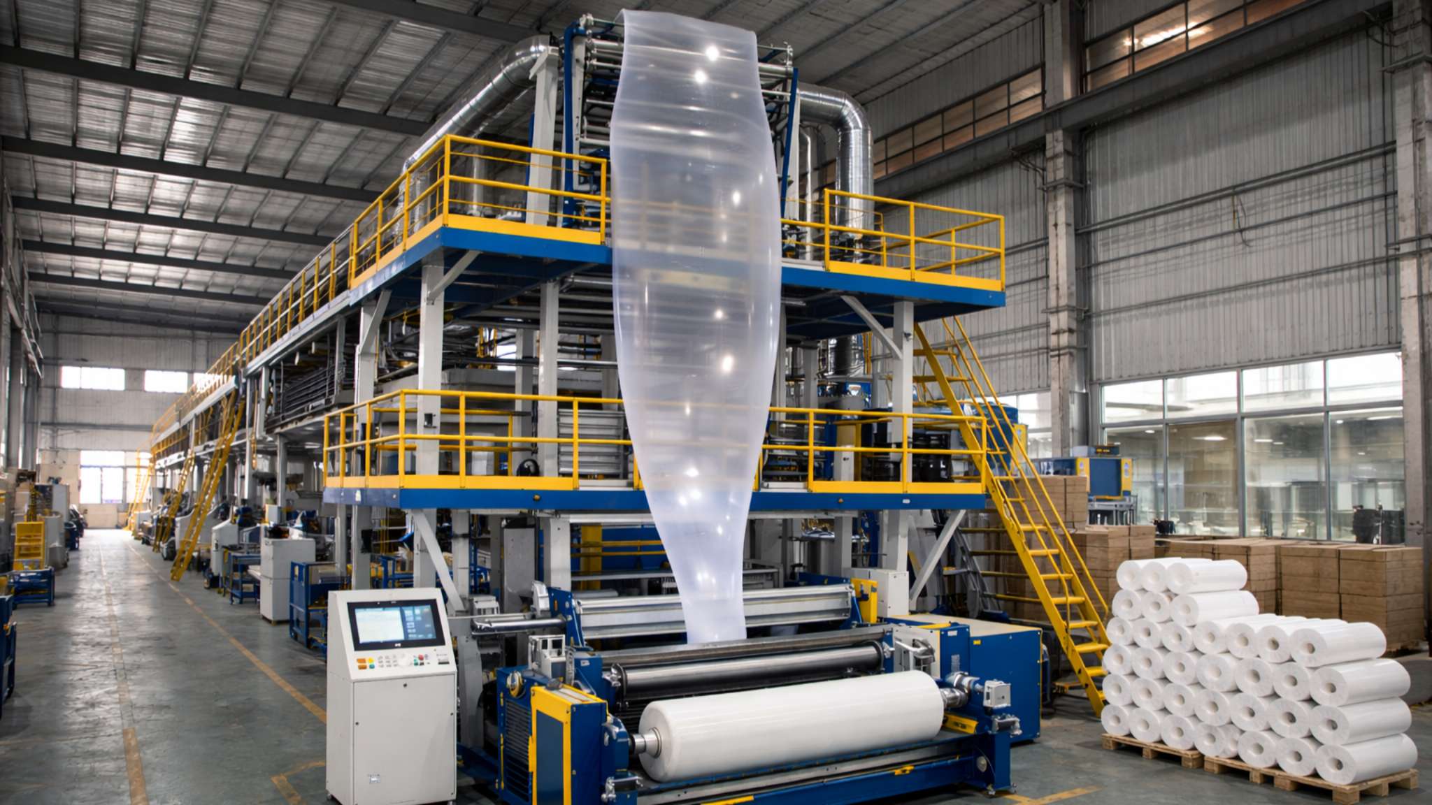 PE Film Blowing Machine (胶膜生产设备) – Máy thổi màng PE  